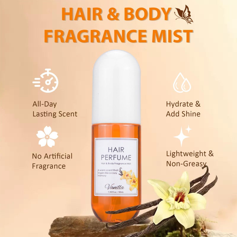 Msktasy بخاخ عطر الفانيليا للشعر والجسم، عطور الفيرومونات للنساء، رذاذ عطر يدوم طويلاً، للتحكم في التجاعيد وزيادة اللمعان، رذاذ مغذي لإصلاح الشعر، للاستخدام اليومي، خالي من الكحول، 1.7 أونصة حجم السفر - Image 2