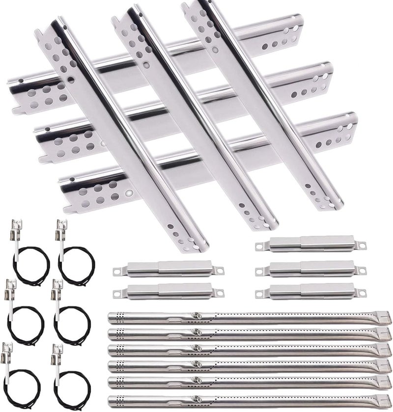 Criditpid Grill Replacement Parts for Charbroil Performance 6 Burner 463276517 463238218 463276617 463244819 463274419, 5 Burner 463347519 for Grill Heat Plates, Burner, Crossover Tube & Igniter. - Image 1