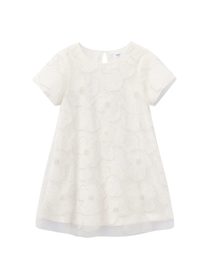 Balabala ivory Kids Girls Woven one-piece dress for Women | Best Price UAE