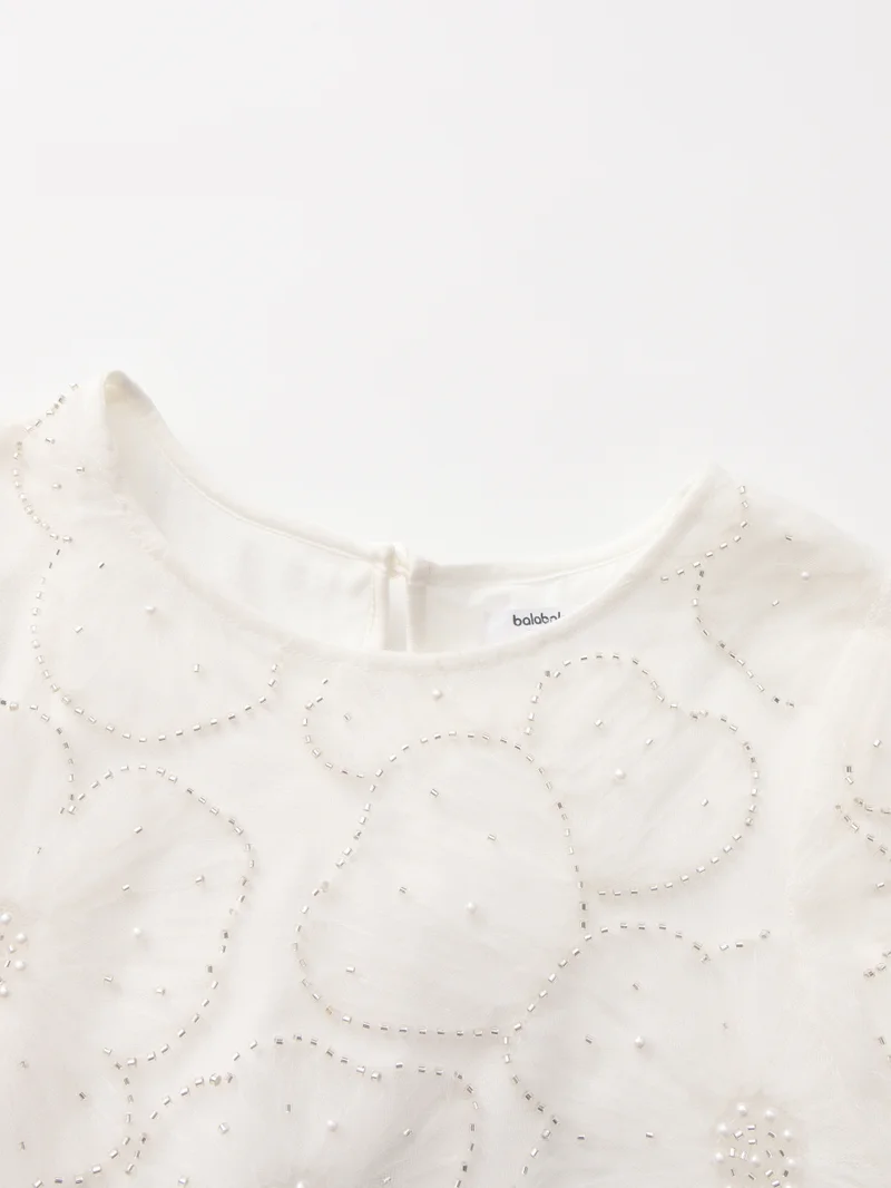 Balabala ivory Kids Girls Woven one-piece dress for Women | Best Price UAE