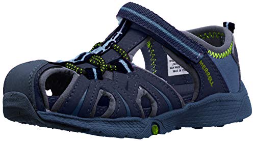 Merrell Hydro JR Sport Sandal, Navy/Green, 5 Wide US Unisex Little_Kid - Image 1