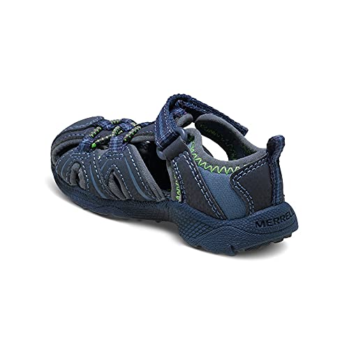 Merrell Hydro JR Sport Sandal, Navy/Green, 5 Wide US Unisex Little_Kid - Image 4