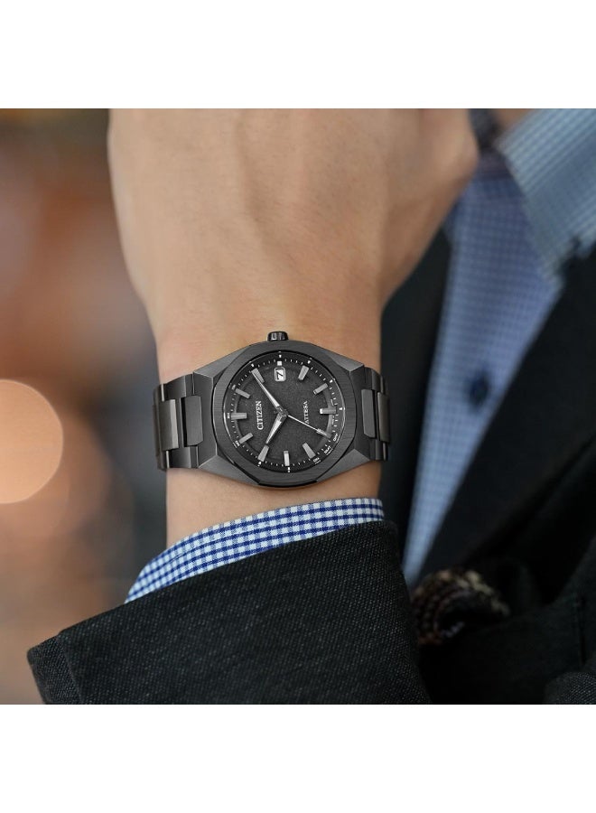 سيتيزن Attesa ACT Line/Black Titanium™ Series Eco-Drive Men’s Watch CB3045-61E, 39 mm Black Dial, Super Titanium Case & Bracelet, World Time, Perpetual Calendar, 100 m WR - Image 2