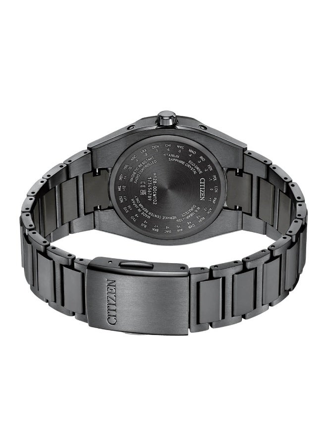 سيتيزن Attesa ACT Line/Black Titanium™ Series Eco-Drive Men’s Watch CB3045-61E, 39 mm Black Dial, Super Titanium Case & Bracelet, World Time, Perpetual Calendar, 100 m WR - Image 4