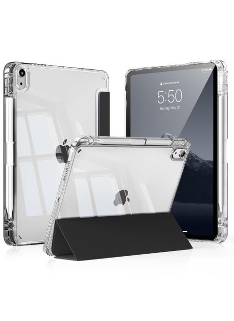 Case for iPad (A16) 11th 11 inch 2025 Gen iPad 11 Case/Case For iPad 10th Gen Case 2022 iPad 10 Case Slim Stand Clear Transparent Shell Back with Pencil Holder Smart Cover for 11" iPad 11th 2025/10.9"iPad 10th Gen 2022