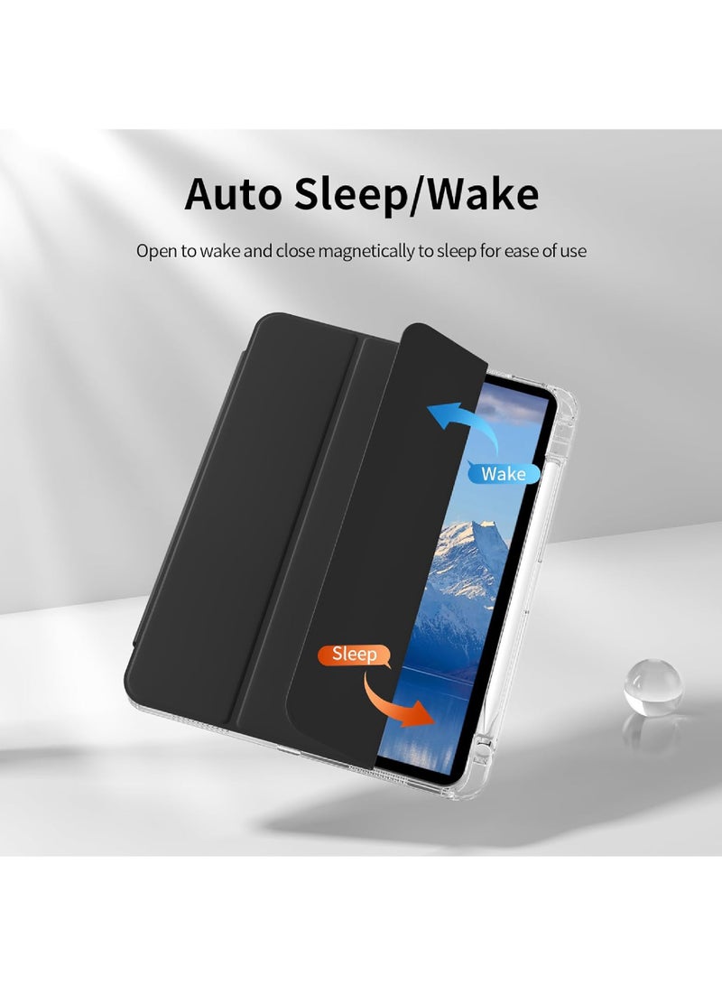 Rock Pow Case for iPad (A16) 11th 11 inch 2025 Gen iPad 11 Case/Case For iPad 10th Gen Case 2022 iPad 10 Case Slim Stand Clear Transparent Shell Back with Pencil Holder Smart Cover for 11" iPad 11th 2025/10.9"iPad 10th Gen 2022 - Image 5