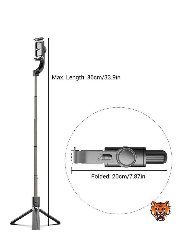 "Gimbal Stabilizer for Smartphone – Hand Grip with Bluetooth Remote Control for Smooth Selfies & Steady Shots"