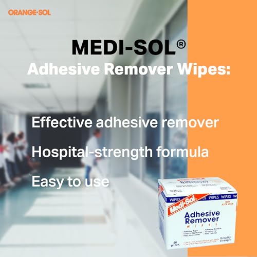De-Solv-it! 30037 Orange Sol 50 Count Medi-Sol Adhesive Remover Wipes - Image 2