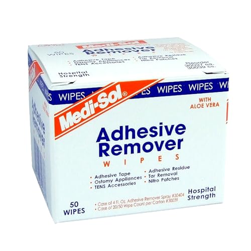 De-Solv-it! 30037 Orange Sol 50 Count Medi-Sol Adhesive Remover Wipes - Image 1