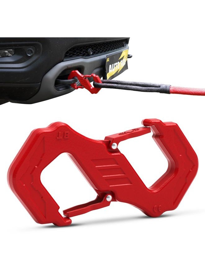 AUTORICH 3/8" S Tow Hook, G80 Steel Quick Winch Shackle 33,000Lbs Break Strength, Heavy Duty Off-Road Recovery Connect Hook for SUV, Truck, Trailer & Towing Applications, Red - Image 1
