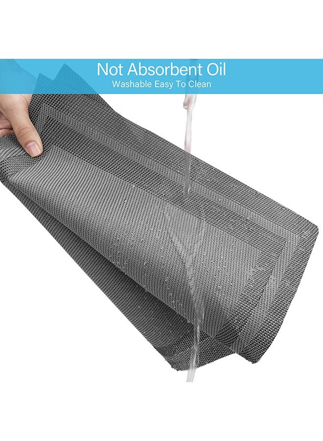 Arabest Set of 8 Placemats, Non-Slip Crossweave Woven Vinyl Insulation Placemat Washable Table Mats 45x30cm (Grey) - Image 4