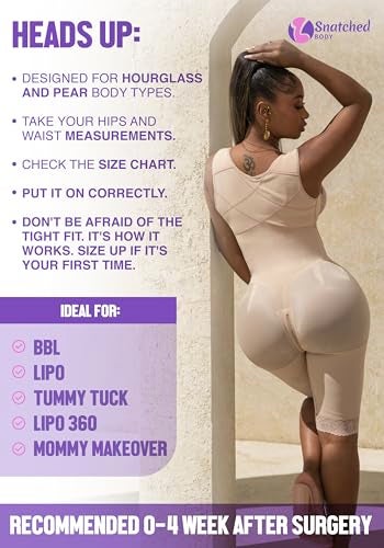 Snatched Body Fajas Colombianas Moldeadoras | Stage 1 Faja Post Surgery BBL Lipo 360 | Full Body Faja for Women Knee Length Compression Garment Black M - Image 5