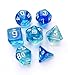 VVPESCA Blue DND Dice Set of 7 Pcs Transparent Polyhedral Dice Set for DD Dungeons and Dragons Role Playing Games COC MTG TTRPGs Accessories D20 System Games Clear BlueWhite - Image 2