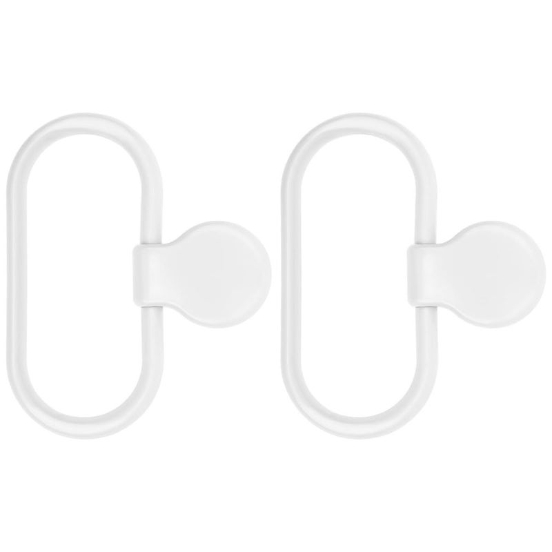 Adhesive Towel Rings 2 Pack White Non Damaging Wall Mounted No Drill Bathroom Kitchen - Image 2
