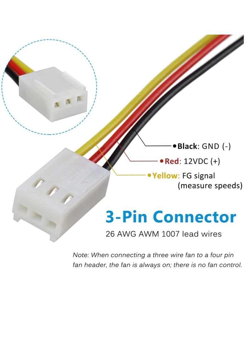 Lucky Sky 92mm Fan DC 24V Computer Fan (92X92X25MM)24V 92mm x 92mm x 25mm 3-Pin High Performance Cooling Fan. - Image 3