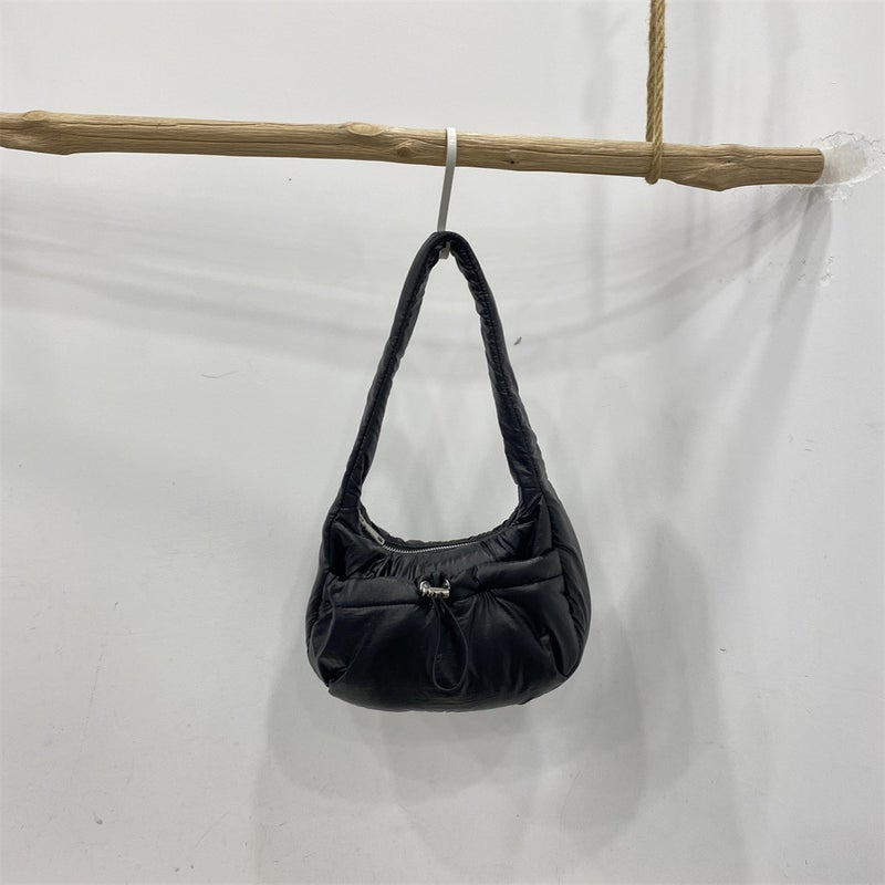 New Niche Fashionable Casual Shoulder Pull Cotton-Padded Jacket Lightweight Ins French Stick Bag Stylish Underarm Women'S Bag - Image 1