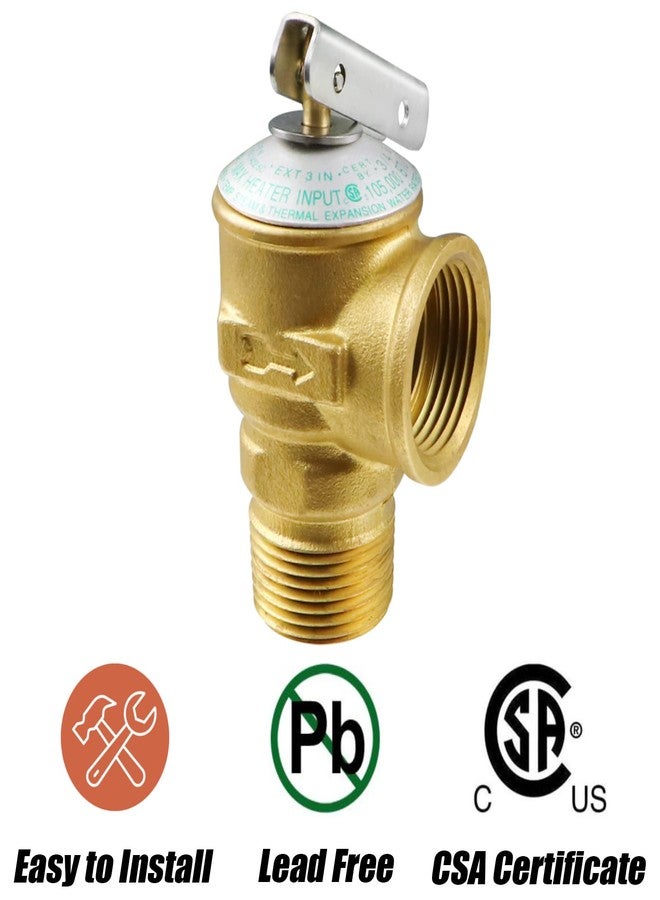 Iococee 3/4 Inch IPS Isolator Tankless Water Heater Service Valve Kit with Pressure Relief Valve, Clean Brass, 3/4 Inch Service Installation Valve for rheem,rinai,ecosmart,navien,noritz,takagi,bosch. - Image 4