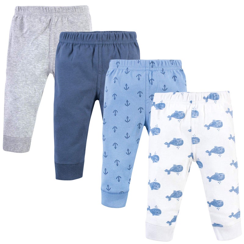 hudson baby Hudson Baby Unisex Baby Cotton Pants and Leggings Blue Whales 1824 Months