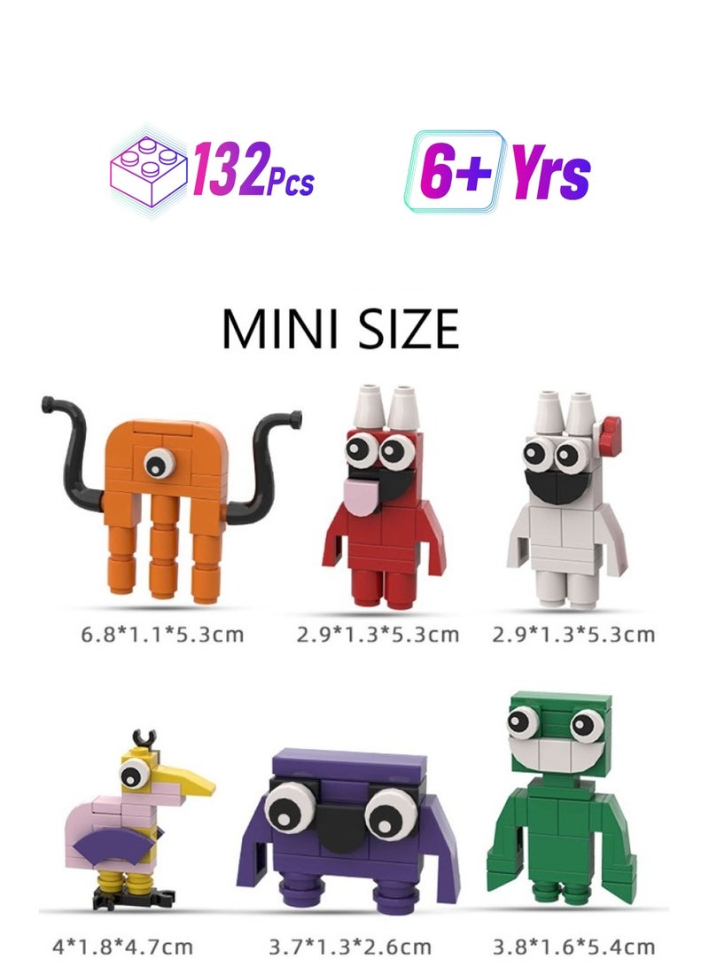 إسكدنيا 132 قطعة مجموعة مصغرة من قطع البناء 6 قطع هدايا عيد الأطفال أفكار هدايا للأطفال والبالغين