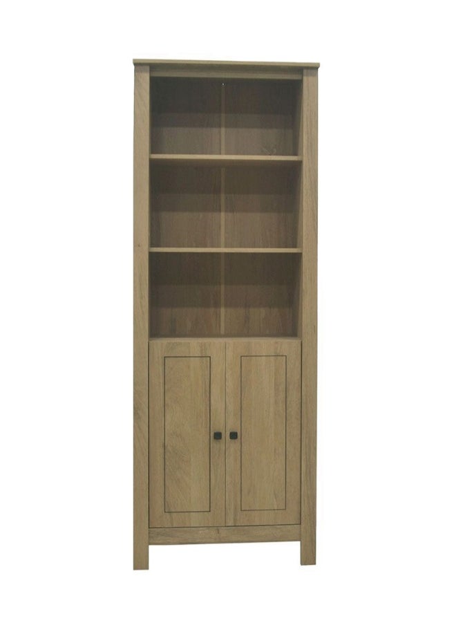 DANUBE HOME Athens 2 Door Book Case With Open Shelves Bookshelf Modern Storage Cabinet Stylish Bookcase For Living Room Bedroom Home office â€“ Light Oak  - Image 4