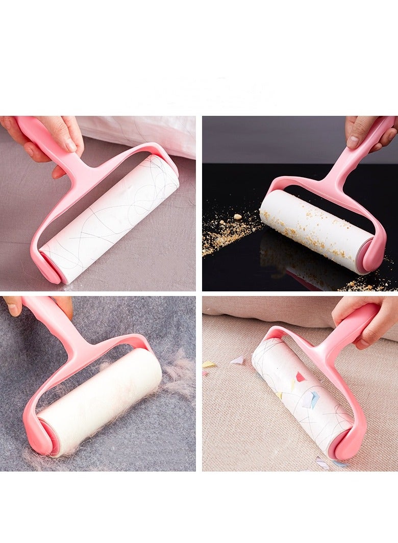 Lint Remover Lint Roller, Super Sticky Pet Hair Remover Set (Includes 4 Refills Two Portable Rollers), Sticky Lint Brush for Clothes, Carpets, Car Seats, Dust, Dogs, Cats (7 pcs) - Image 2