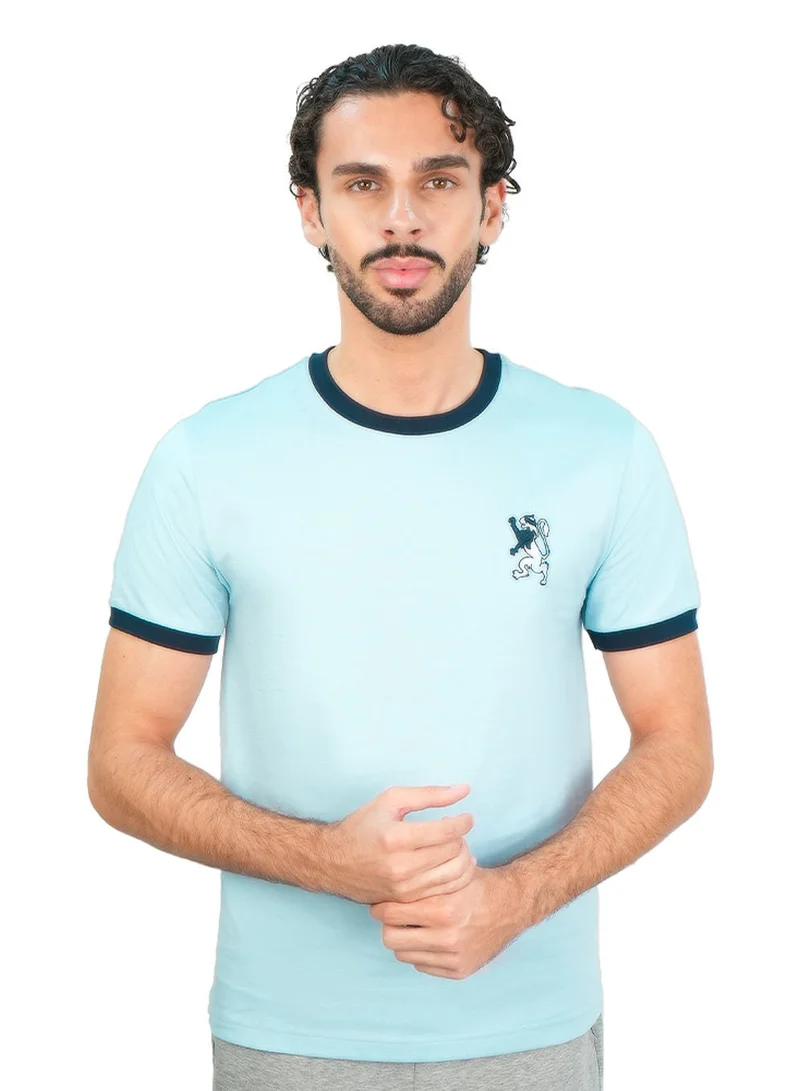 Men’s Slim Cotton Crew Neck Tee with Embroidery