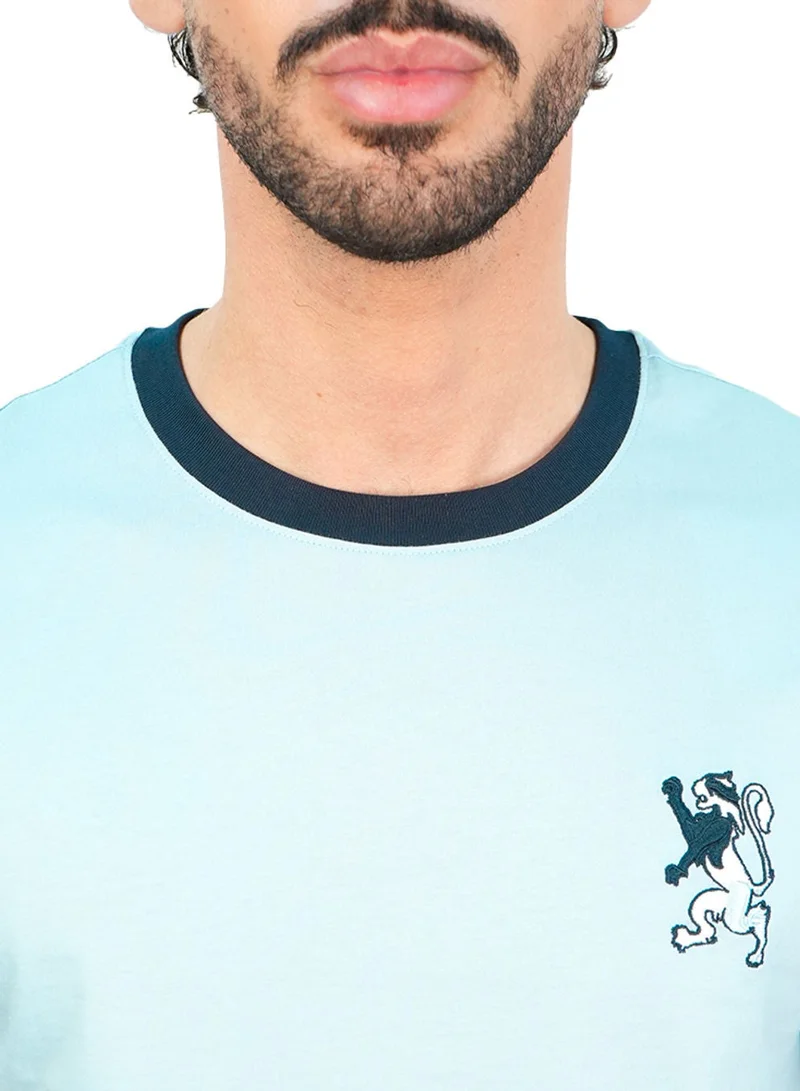 GIORDANO  Men’s Slim Cotton Crew Neck Tee with Embroidery for Men | Best Price UAE