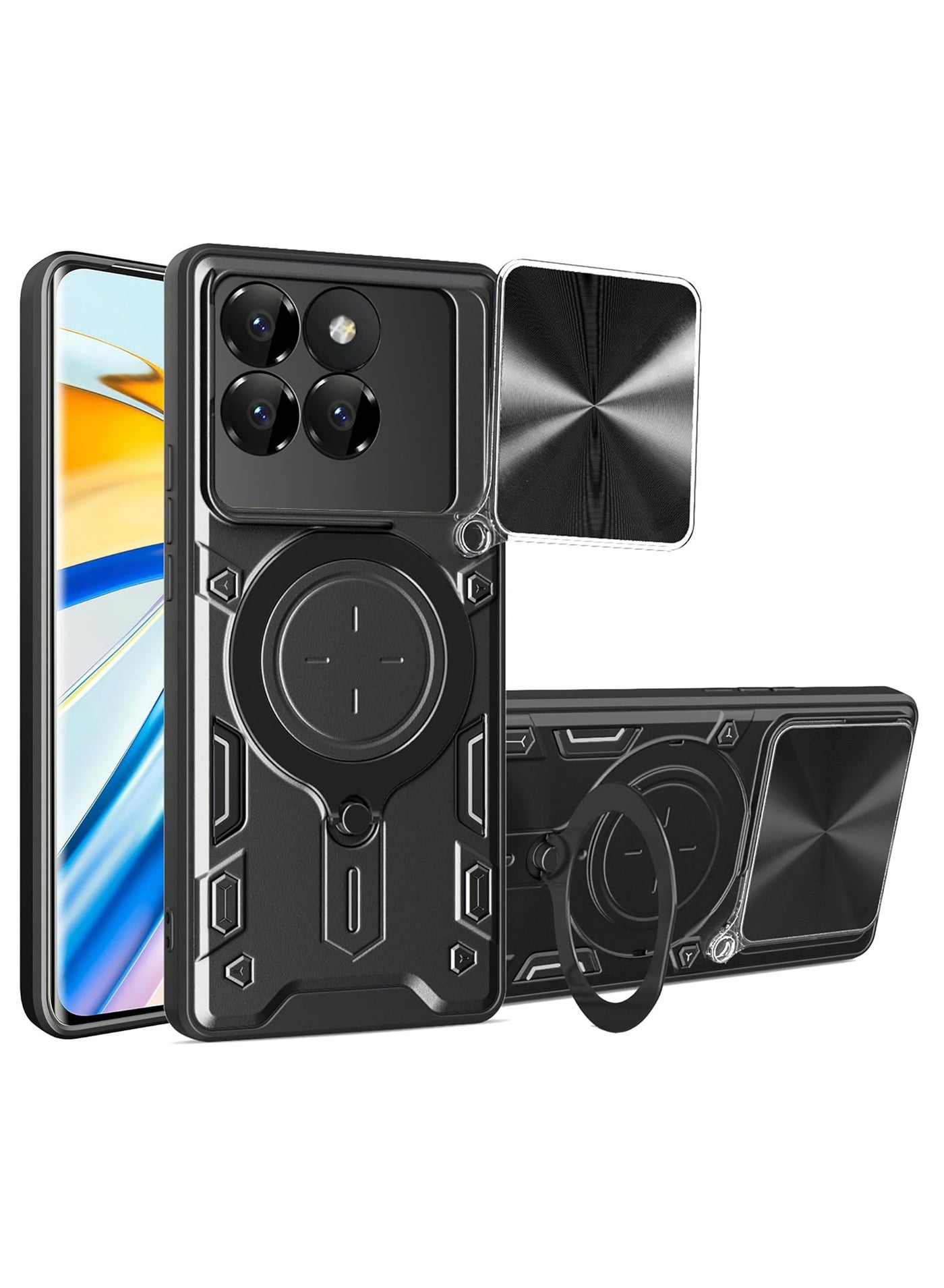 qirg Qirg With Motorola Edge 60 Fusion Case With Slide Camera Lens Cover ZDCA4D3E643CEB6FF4291Z