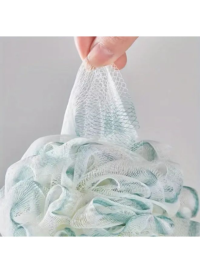 2pcs Bath Ball Set With Hooks Soft Durable Gradient Color Gray - Image 3