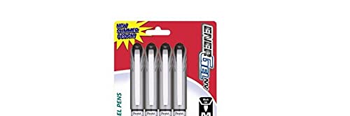 Pentel EnerGel NV Gel Ink Pen, (0.7mm), Metal Tip, Black Ink, 4 Pack (BL27BP4A) - Image 3