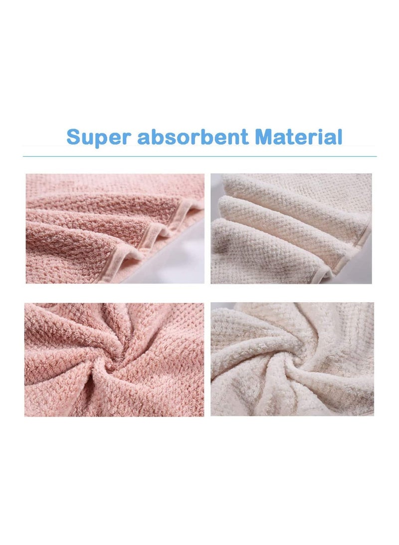 Hair Towel Wrap, Microfiber Hair Drying Shower Turban with Buttons, Super Absorbent Quick Dry Hair Towels for Curly Long Thick Hair, Rapid Dry Head Towel Wrap for Women Anti Frizz 2 Pack - Image 3