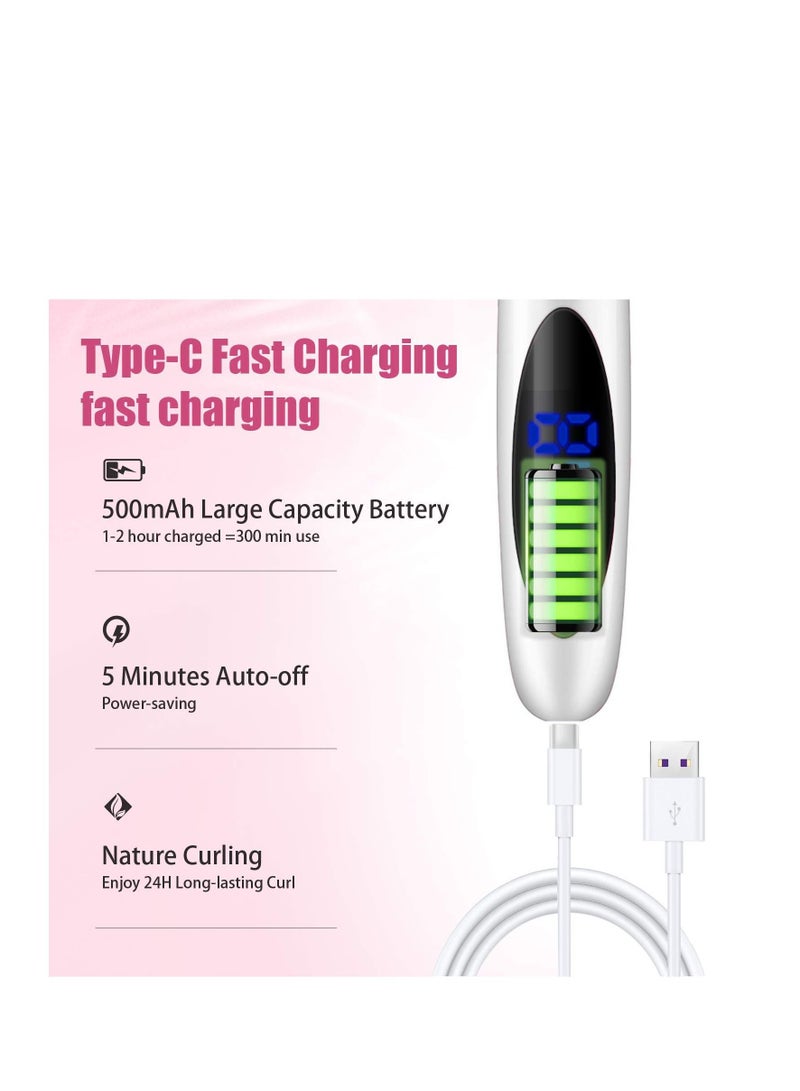 Excefore Heated Eyelash Curler, Portable Eyelash Curler, USB Rechargeable, Long-Lasting Quick Natural Eyelash Curler, Ideal Gift for Women Girls - Image 5