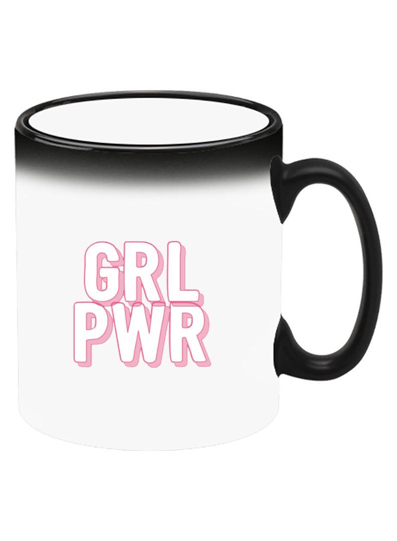 Theodor Color Changing Heat Sensitive Ceramic Mug, Image Revealed When HOT Liquid is Added! Girl power 2 - Image 2