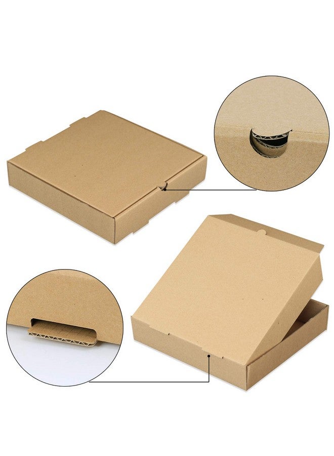 Lainrrew 15 Pcs Pizza Boxes, Lainrrew Kraft Corrugated Pizza Boxes Takeaway Cardboard Boxes Take Out Food Containers Packing Boxes for Pizza, Cake, Cookies, Food (7 inch) - Image 5