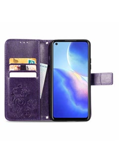 Zaboon Case For Blackview A90 Four-leaf Clasp Embossed Buckle Mobile Phone Protection Leather Case with Lanyard & Card Slot & Wallet & Bracket Function  - Image 3