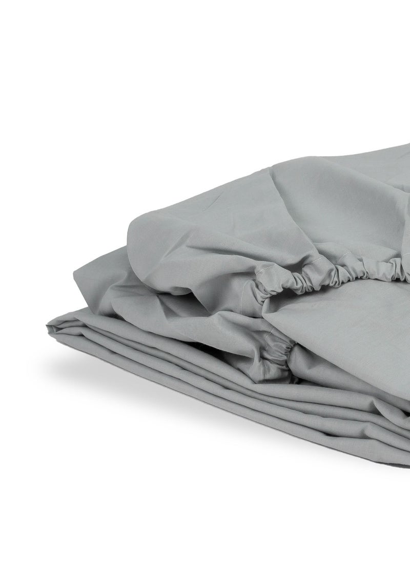 Home of linens ملاءة جاهزة رمادي 120x200  - Image 3