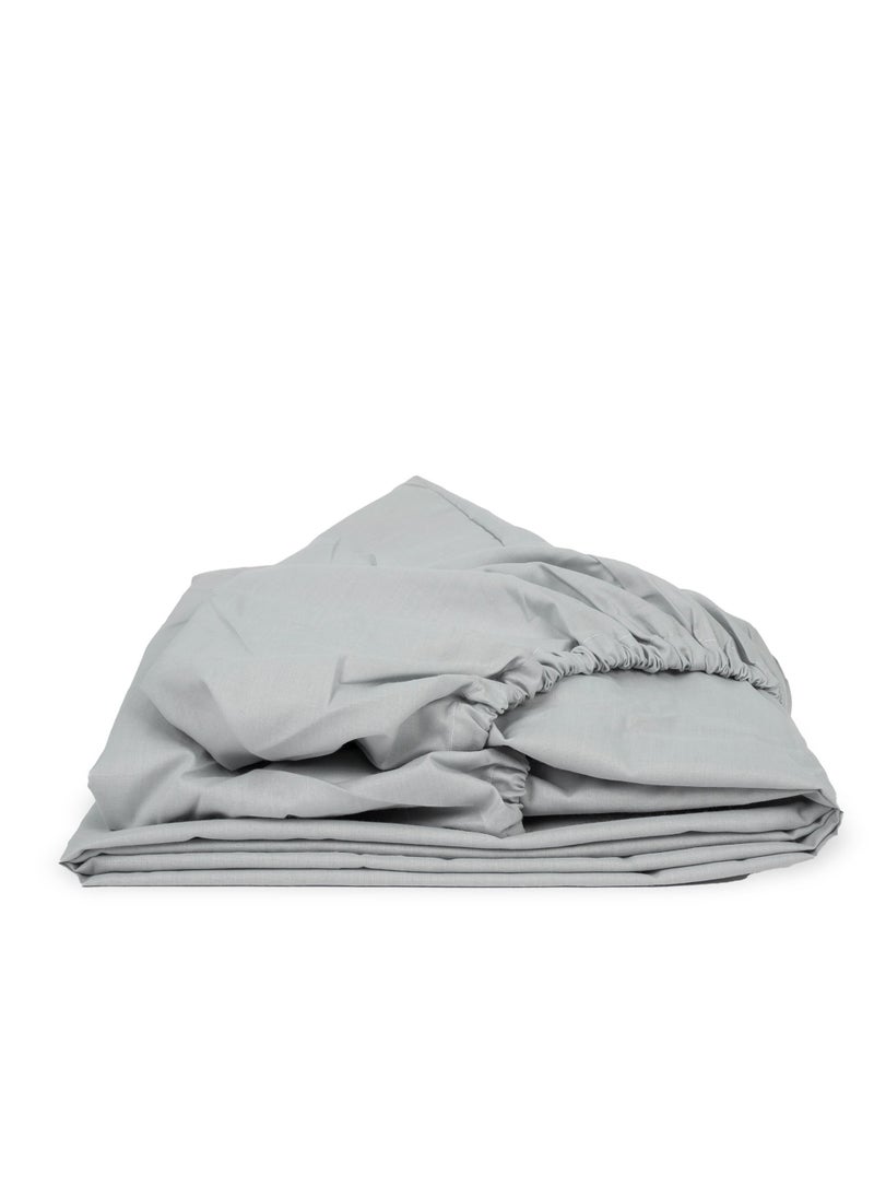 Home of linens ملاءة جاهزة رمادي 120x200  - Image 1