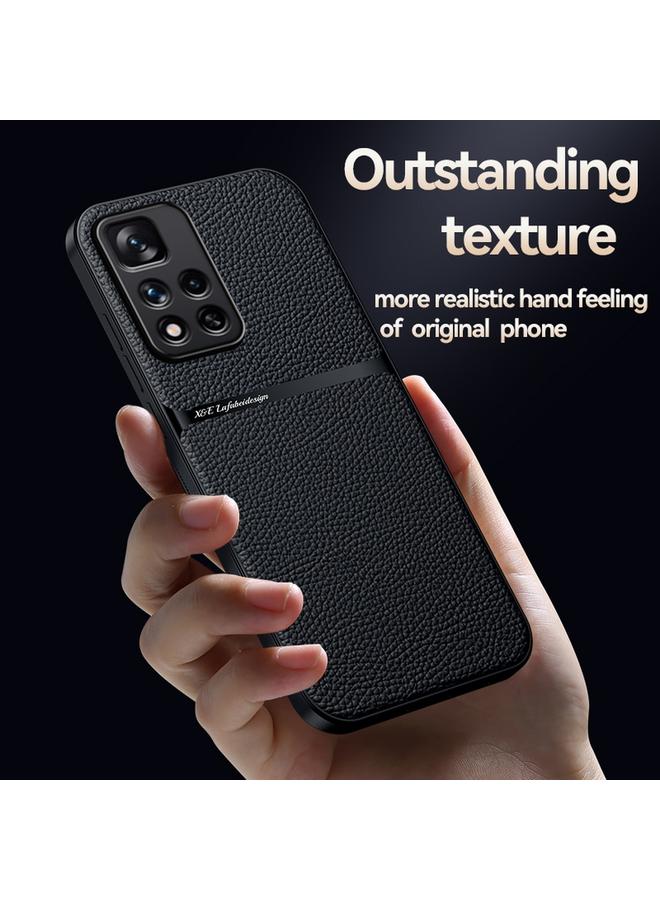 S-TOP Case For Redmi Note 11 Pro 5G / Note 11 Pro+ 5G Litchi Leather Magnetic Full Coverage Shockproof Phone Case - Image 3
