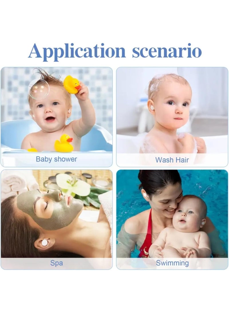 saykfoe Waterproof Ear Protector Cover 60 Pcs, Kids Ear Protector New Born Ear Protection for Bathing, Swimming, Shower, Disposable Baby Ear Cover Stickers for Kids and Adults Water Activities ﻿ - Image 4