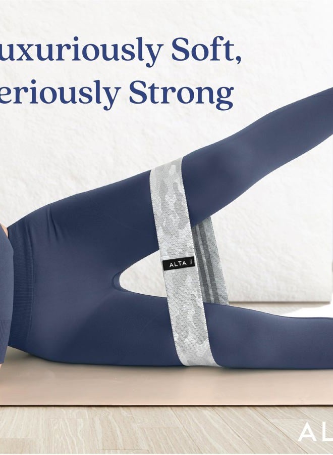 Alta Booty Bands for Women - Premium Non-Slip Fabric Resistance Bands for Working Out - Cloth Resistance Bands for Legs, Fabric Exercise Bands, Leg Bands for Working Out Women, Looped Hip Bands Set - Image 4