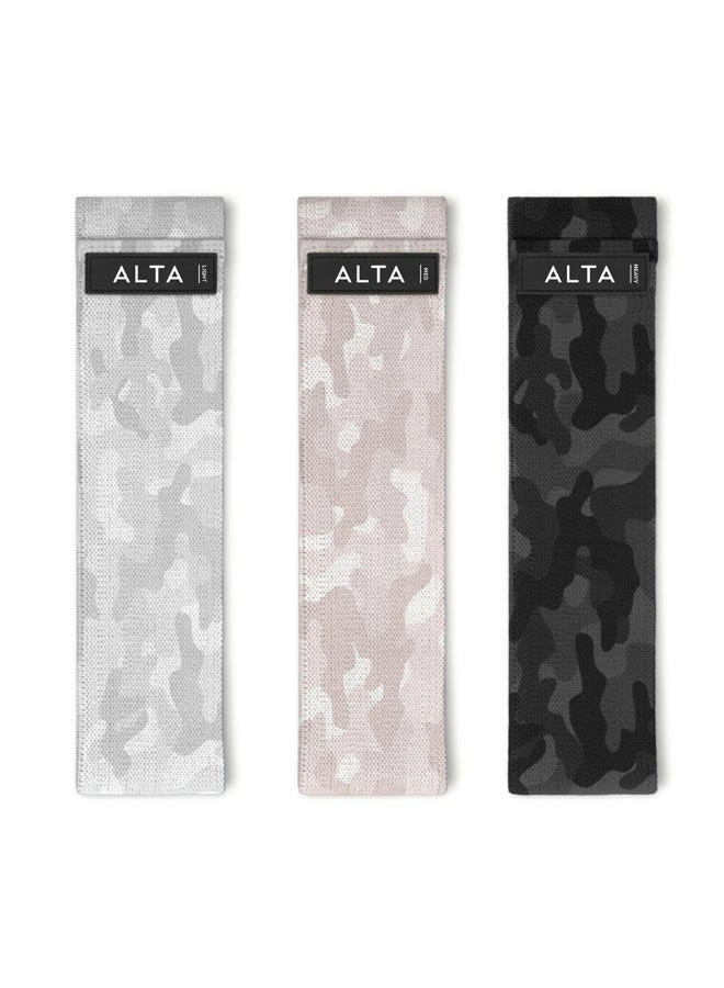 Alta Booty Bands for Women - Premium Non-Slip Fabric Resistance Bands for Working Out - Cloth Resistance Bands for Legs, Fabric Exercise Bands, Leg Bands for Working Out Women, Looped Hip Bands Set - Image 1