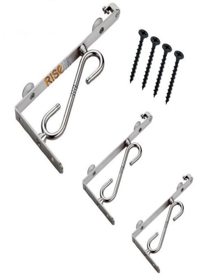 RiseOm Steel SL Bracket/SL Type Shelf Bracket (Pack of 6, 6 inch) - Image 2