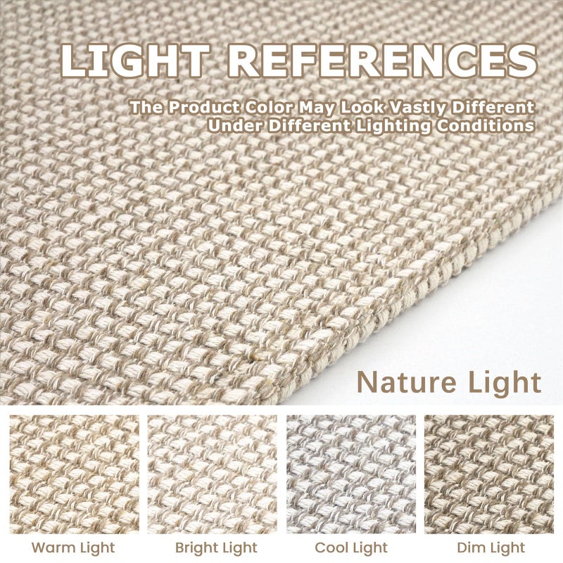 KOZYFLY Runners for Hallways 2x5 ft Washable Kitchen Runner Non Slip Rubber Backed Hall Runners Cotton Entryway Runner Rugs Floor Carpet for Indoor Backdoor Bedroom Kitchen, Ivory/Khaki - Image 3