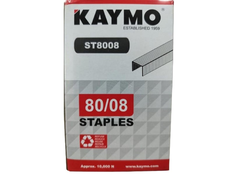 KAYMO ST8008 8mm 80 Series Industrial Staples (10,000 Pins) | Heavy-Duty Steel Fasteners for Furniture, Woodwork, Packaging & General Construction | Compatible with 80 Series Staplers - Image 4