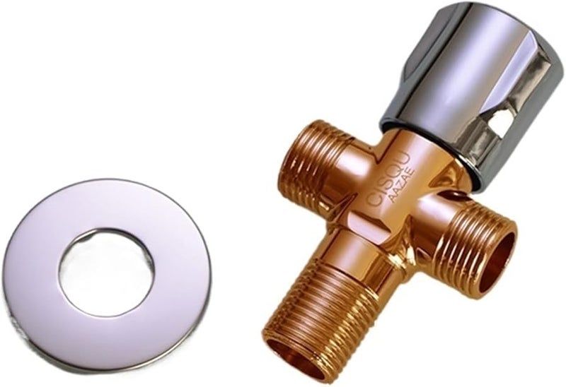 Brass Triangle Valve Water Stop 1 2IN 3 4IN Thread Washing Machine Connector A1 4 Points Screw - Image 3