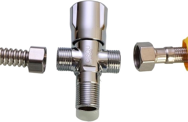 Brass Triangle Valve Water Stop 1 2IN 3 4IN Thread Washing Machine Connector A1 4 Points Screw - Image 4