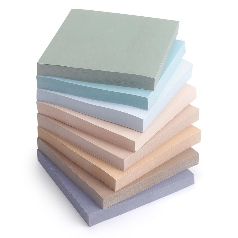 Eastern Wolf Vintage Colors Sticky Notes 3x3 inch, 8 Pads, Self-Stick Note Pads, Super Sticky Self-Adhesive Sticky Notes, 8 Pads/Pack, 80 Sheets/Pad - Image 1