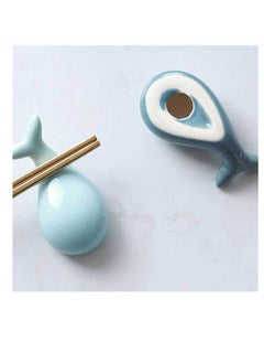 KASTWAVE Ceramic Chopsticks Rests 4 Pieces lovely Dolphin Shaped Chopsticks Rests Lovely Animals Dinner Spoon Stand Spoon Knife Fork Holder Rack Desktop Decorations Kitchen Tools  - Image 4