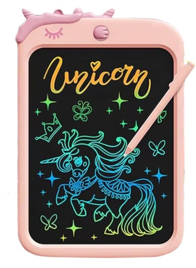 10-inch LCD Writing Tablet for Kids, Colorful Toddlers Toys Drawing Board, Educational Girls Toys, Unicorn Doodle Board for 2-8 Year Olds, Boys Birthday  Gifts - Pink - Image 1