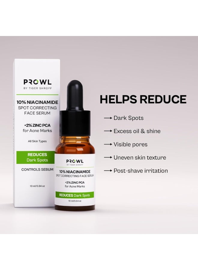 PROWL by Tiger Shroff 10% Niacinamide spot correcting face Serum with 2% Zinc PCA for Oily & Acne Prone Skin | Reduces Dark Spots, Pigmentation & Controls Oil for Men  | 10ml - Image 2